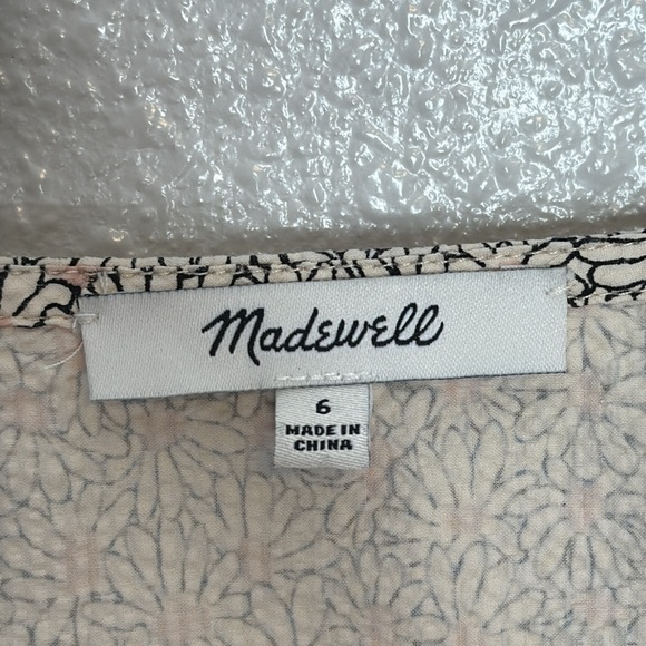 MADEWELL Florentine Peplum Top In Daisy Patch Size 6 - Picture 2 of 6